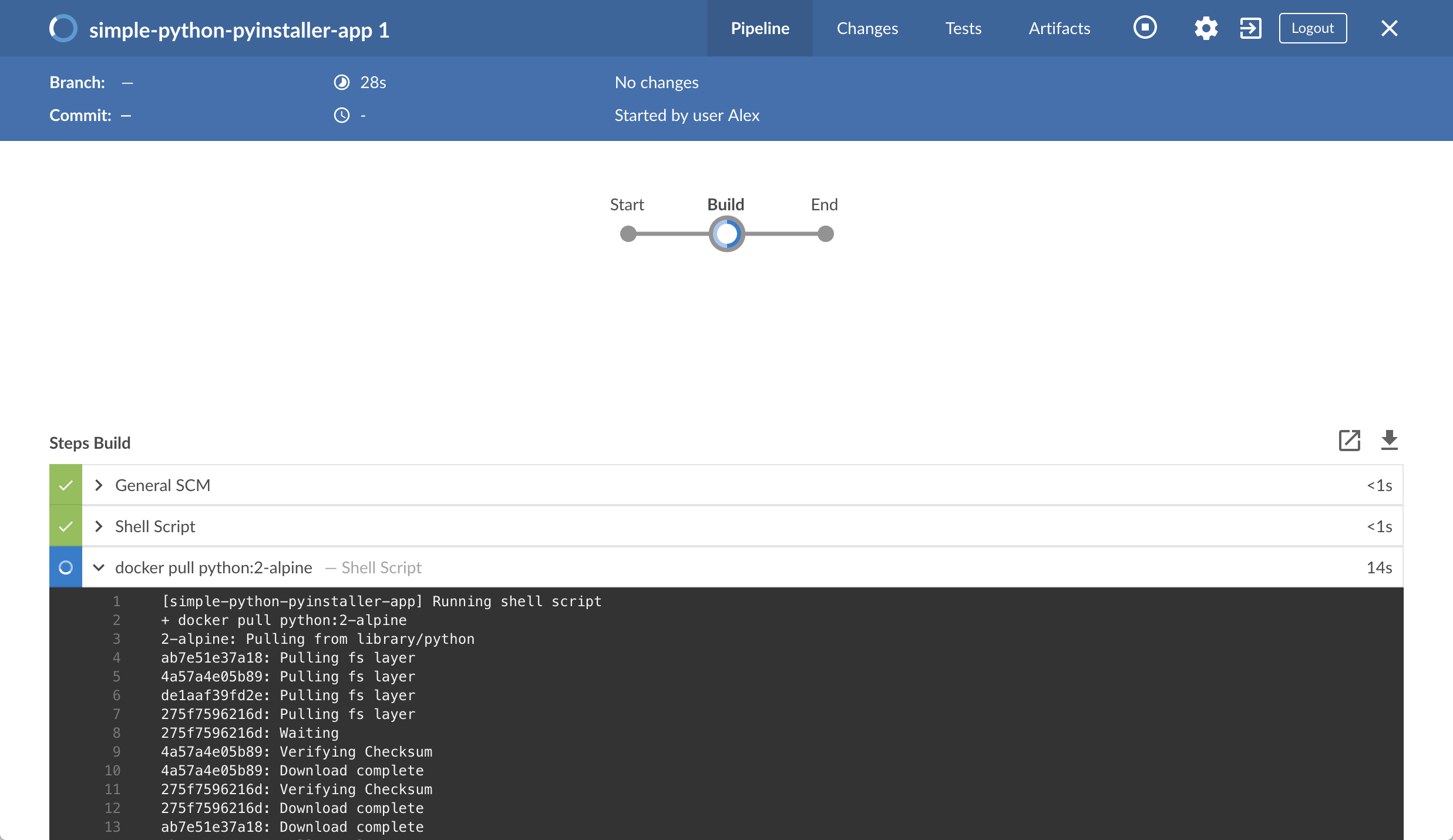 Downloading Python Docker image